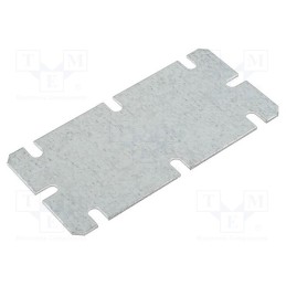 10 pcs : MIV 100 - Mounting plate, steel, W: 48mm, L: 98mm, Thk: 1.5mm, Plating: zinc