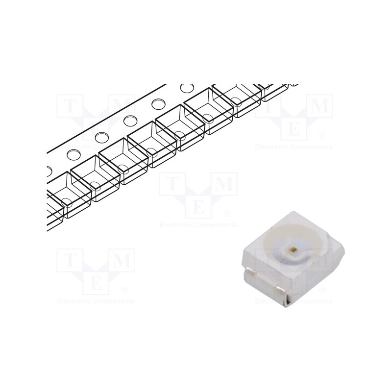 10 pcs : OSO5PAS1C1A-1MA - LED, SMD, 3528,PLCC2, orange, 100÷150mcd, 3.5x2.8x1.7mm, 120°, 1mA