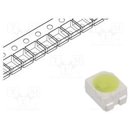 10 pcs : OSW54LS3C1A-CRLED14 - LED, SMD, 3528,PLCC4, white cold, 2000mcd, 120°, 14mA, 5.5÷20V