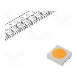 10 pcs : OSM24TS4C1A-RA80 - LED, SMD, 5050, white warm, 20÷22lm, 5800÷7000mcd, 120°, 60mA, 270mW