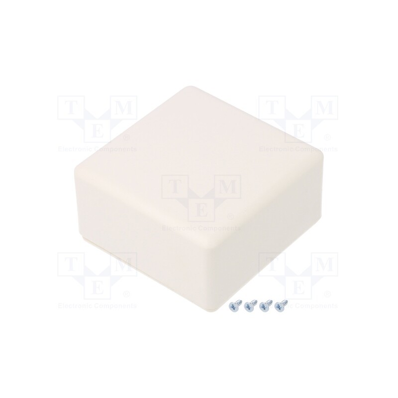 10 pcs : PP117W-S - Enclosure: multipurpose, X: 71mm, Y: 71mm, Z: 37mm, ABS, white