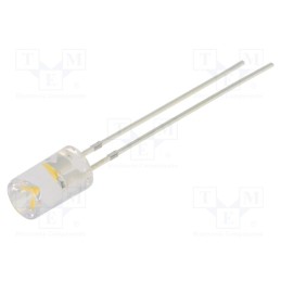 10 pcs : OS5MDK5MC1B - LED, 5mm, white warm, 1560÷2180mcd, 120°, 2.5÷5V, Lens: transparent