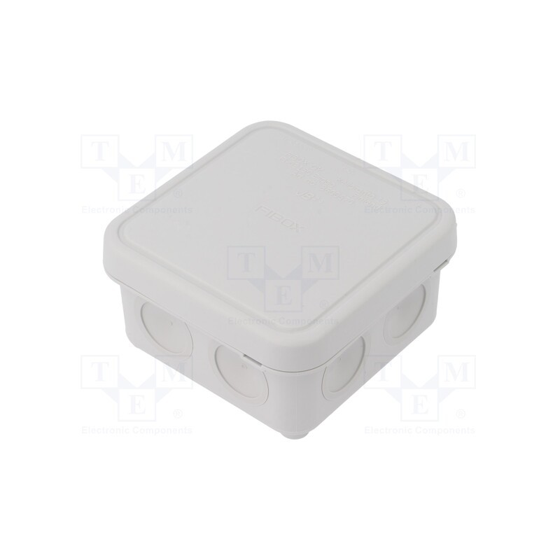 10 pcs : JB 2.5 G - Enclosure: junction box, X: 90mm, Y: 90mm, Z: 49mm, polypropylene PP