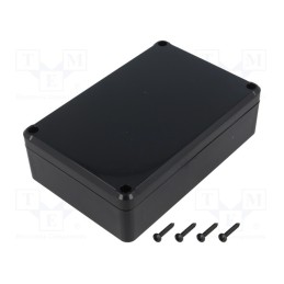10 pcs : KM-76Z-U/BK - Enclosure: multipurpose, X: 80mm, Y: 120mm, Z: 36mm, ABS, black, IP55