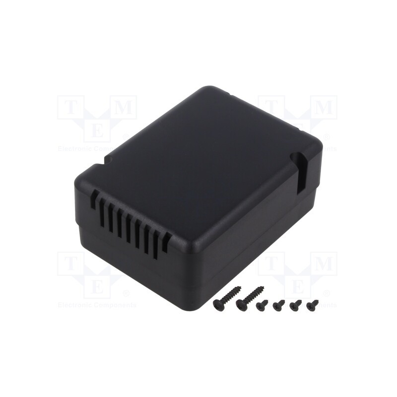 10 pcs : PP106N-S - Enclosure: multipurpose, X: 71mm, Y: 96mm, Z: 39mm, ABS, black
