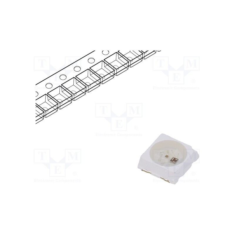 10 pcs : SK6812MINI - Programmable LED, SMD, 3535,PLCC4, RGB, 3.5x3.7x1.1mm, 3.7÷5.5V