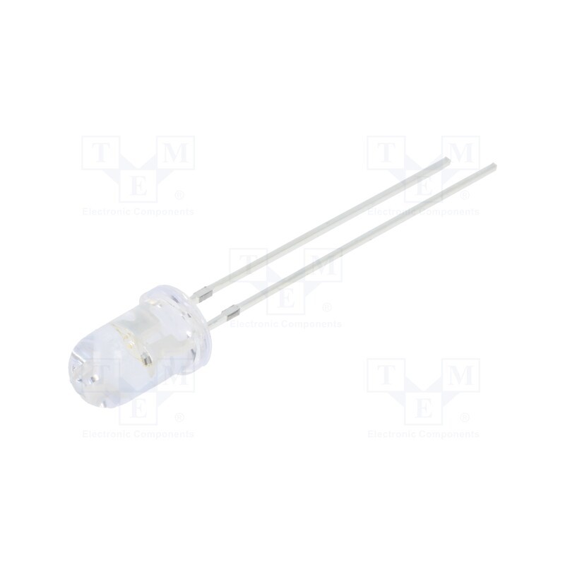 10 pcs : OSPPDF5A31A - LED, 5mm, green, blinking, 5800÷7000mcd, 30°, 3÷5V, Front: convex