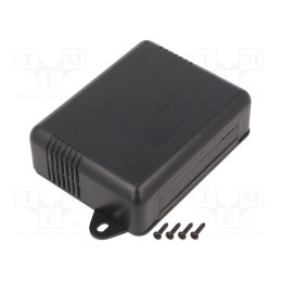 10 pcs : KM-53A/BK - Enclosure: multipurpose, X: 90mm, Y: 115mm, Z: 37mm, ABS, black, IP40