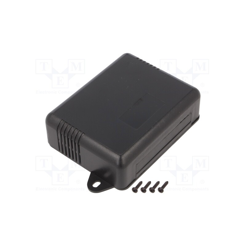 10 pcs : KM-53A/BK - Enclosure: multipurpose, X: 90mm, Y: 115mm, Z: 37mm, ABS, black, IP40