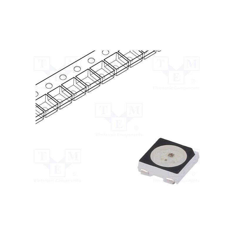 10 pcs : SK6812-B-002 - Programmable LED, SMD, 5050,PLCC4, RGB, 5x5x1.6mm, 3.7÷5.5V