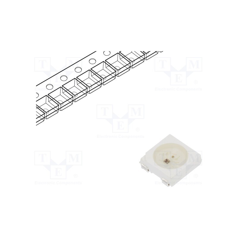 10 pcs : SK6812-001 - Programmable LED, SMD, 5050,PLCC4, RGB, 5x5x1.6mm, 3.7÷5.5V