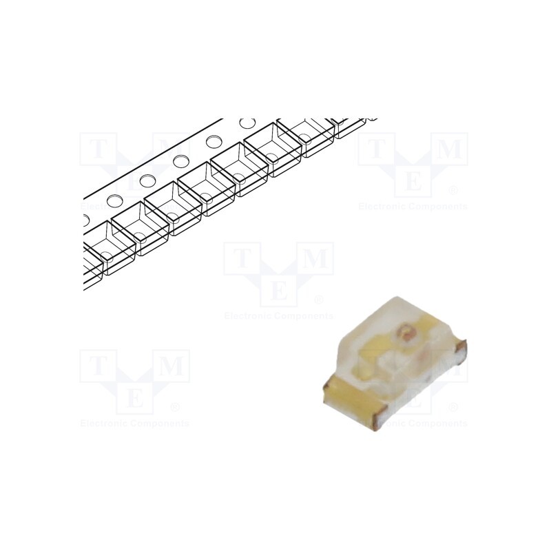 10 pcs : NTE30005 - LED, SMD, 0603, red, 36÷100mcd, 1.6x0.8x0.75mm, 120°, 1.85÷2.5V