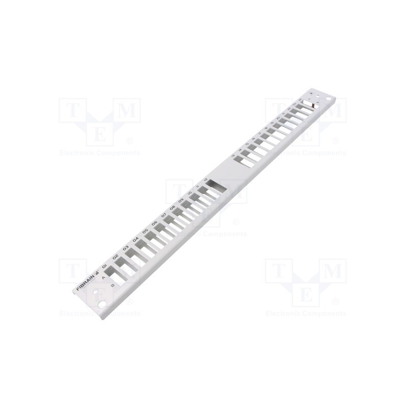 10 pcs : FB2035 - Front panel, 1U, Panel colour: grey