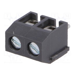 50 pcs : DG301-5.0-02P-11-00A(H) - PCB terminal block, angled 90°, 5mm, ways: 2, on PCBs, 1.5mm2, grey