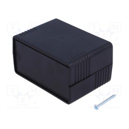 10 pcs : KM-48BN BK - Enclosure: with panel, X: 89mm, Y: 64mm, Z: 47mm, ABS, black