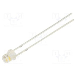 10 pcs : OSM5DS34E1A - LED, 3mm, white warm, blinking, 1120÷1560mcd, 140°, 3÷5V, 20mA