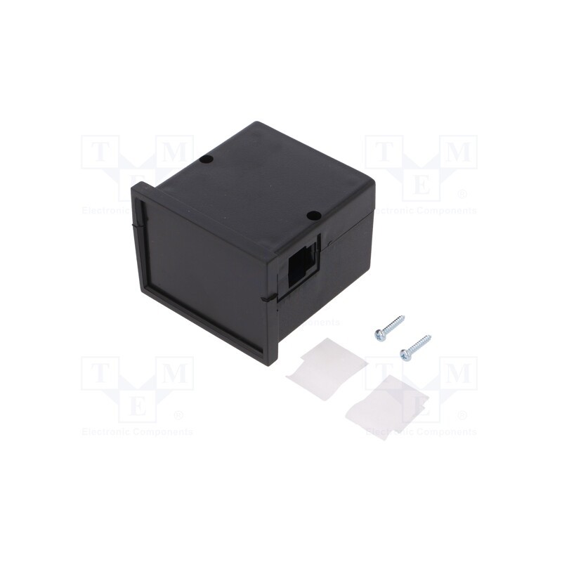 10 pcs : KM-62-PG/BK - Enclosure: panel, X: 72mm, Y: 72mm, Z: 55mm, ABS, black, screwed