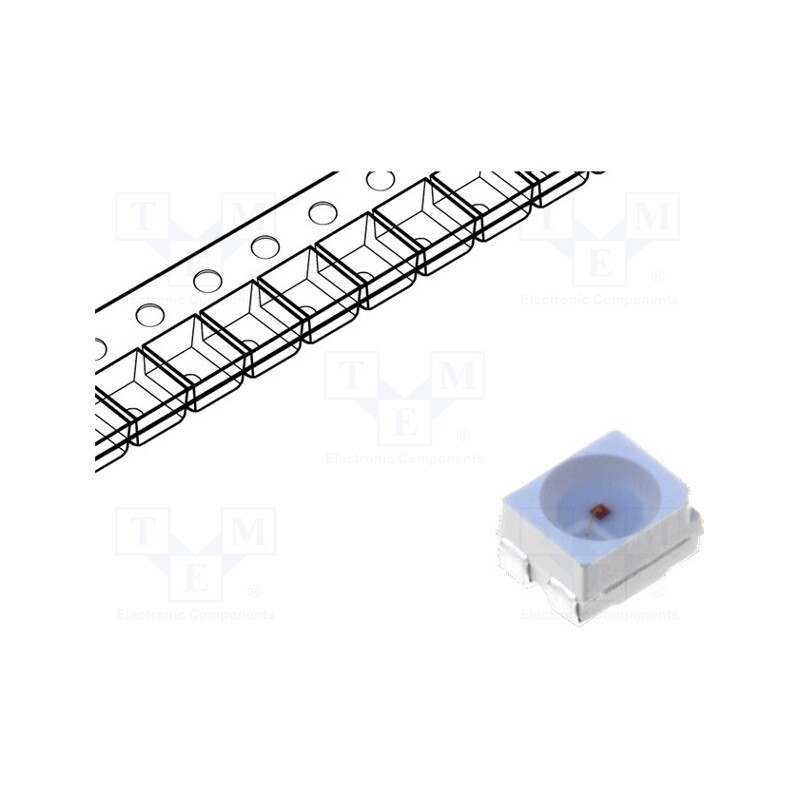 10 pcs : OSWWD4S2C1A - LED, SMD, 3528,PLCC4, white cold, 1560÷1900mcd, 8000-18000K, 120°
