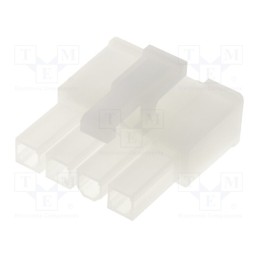 50 pcs : DMH-04-S - Plug, wire-wire/PCB, female, 4.2mm, PIN: 4, w/o contacts, for cable
