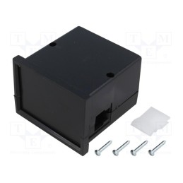 10 pcs : KM-62-PF/BK - Enclosure: panel, X: 72mm, Y: 72mm, Z: 55mm, ABS, black, screwed