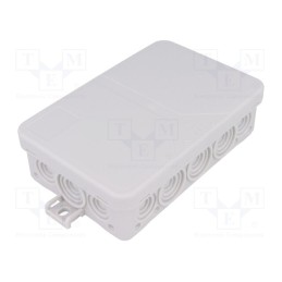 10 pcs : 33391601 - Enclosure: junction box, X: 85mm, Y: 130mm, Z: 37mm, IP55, grey
