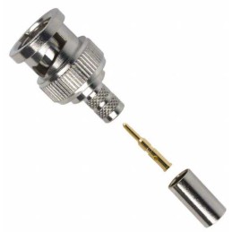 2 pcs - Amphenol RF BNC Series, Plug Cable Mount BNC Connector, 50Ω, Crimp Termination, Straight Body