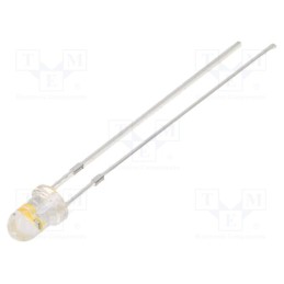 10 pcs : OS2MDK3131A - LED, 3mm, white warm, 4200÷5800mcd, 30°, 2.5÷5V, 20mA, Front: convex