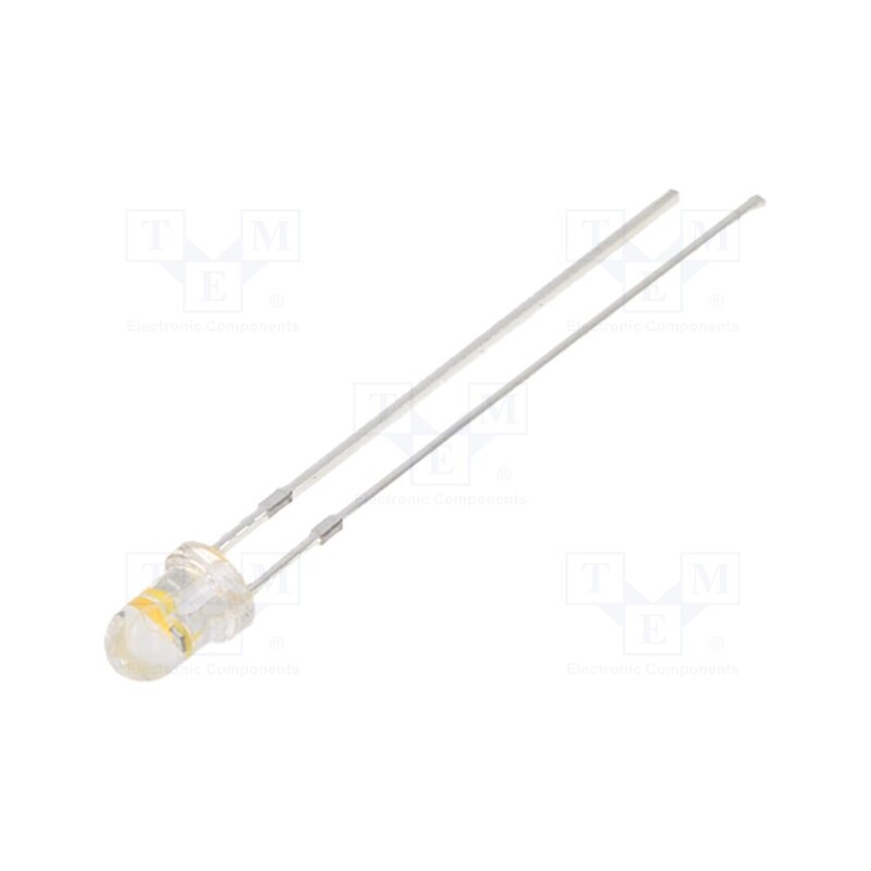 10 pcs : OS2MDK3131A - LED, 3mm, white warm, 4200÷5800mcd, 30°, 2.5÷5V, 20mA, Front: convex