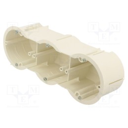 10 pcs : PK-63/60M WHITE - Enclosure: junction box, Ø: 63mm, Z: 60mm, plaster embedded, deep