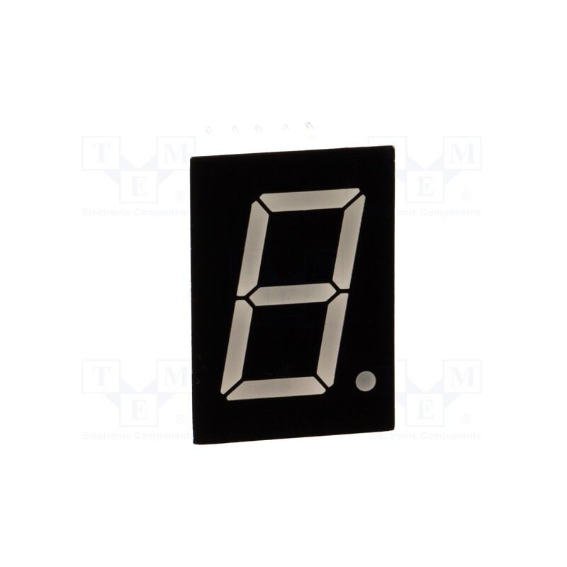 10 pcs : LSD080AUE-103A-01 - Display: LED, 7-segment, 20.32mm, 0.8', No.char: 1, red, 16mcd