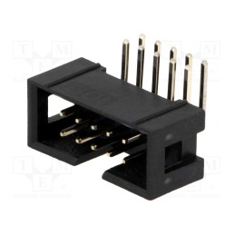 50 pcs : DS1013-10RSIB - Socket, IDC, male, PIN: 10, angled 90°, THT, gold-plated, 2.54mm