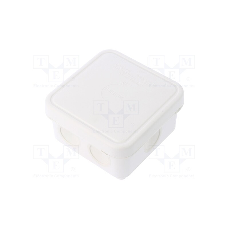 10 pcs : JB 2.5 WH - Enclosure: junction box, X: 90mm, Y: 90mm, Z: 49mm, polypropylene PP