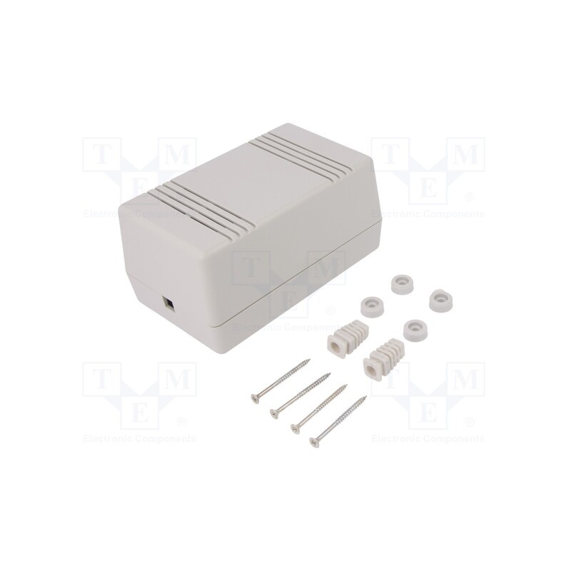 10 pcs : Z66J ABS - Enclosure: for power supplies, X: 65mm, Y: 132mm, Z: 78mm, ABS, grey
