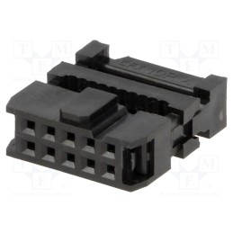 50 pcs : DS1016-10MA2BB - Plug, IDC, female, PIN: 10, with cable clamp, IDC, for ribbon cable