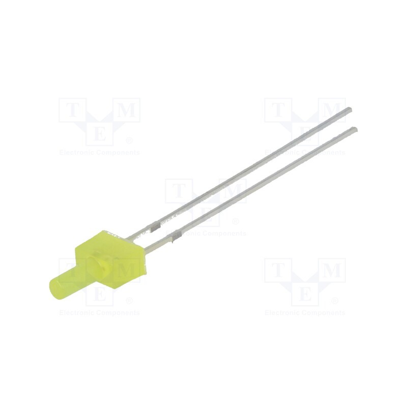 10 pcs : OSY5JS7K94B - LED, 2mm, yellow, blinking, 68÷100mcd, 90°, 3÷5V, 20mA, Front: flat