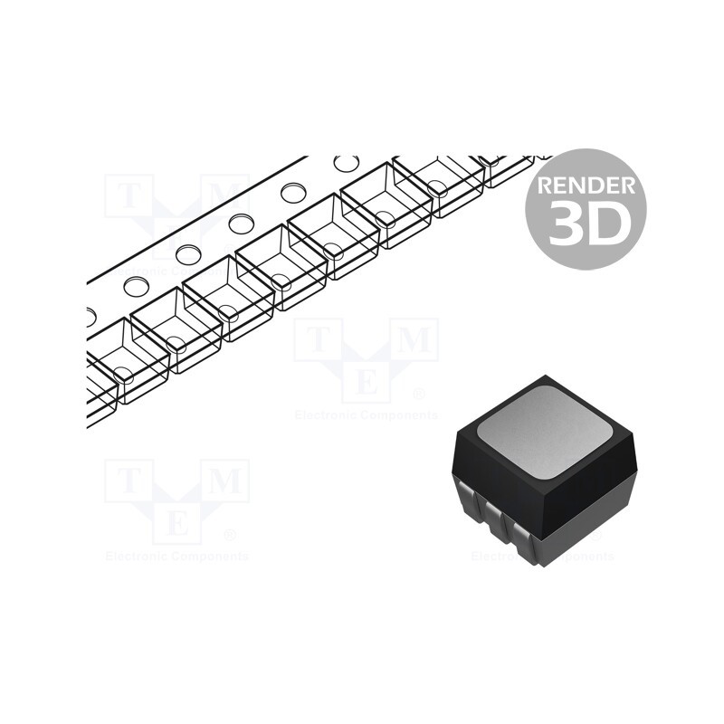 10 pcs : OSTG3535C2B TYPE B - LED, SMD, PLCC6, RGB, 3.5x3.5x2.8mm, 120°, 20mA, Variant: tricolour