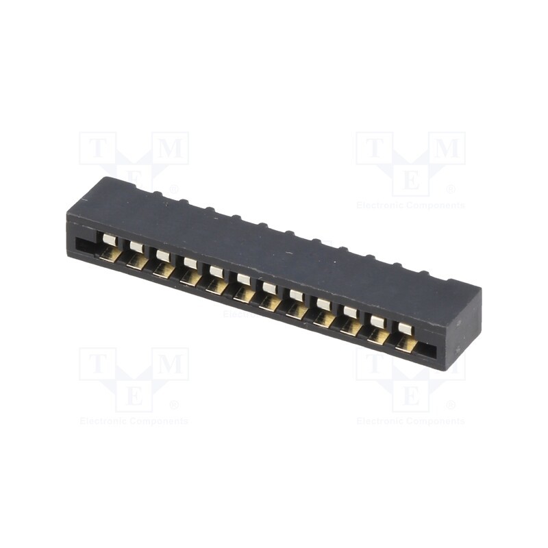 50 pcs : DS1020-12ST1D - Connector: FFC/FPC, straight, PIN: 12, Non-ZIF, THT, tinned, 20mΩ