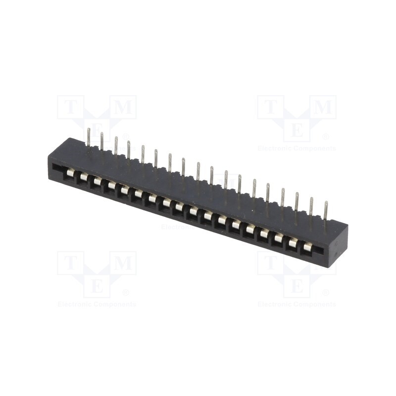 50 pcs : DS1020-18RT1D - Connector: FFC/FPC, angled 90°, PIN: 18, Non-ZIF, THT, tinned, 20mΩ