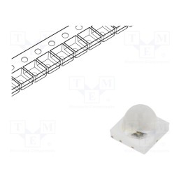 10 pcs : RE30A6-IRT-FS - IR transmitter, 830÷850nm, transparent, P opt: 280÷450mW, 40°, SMD