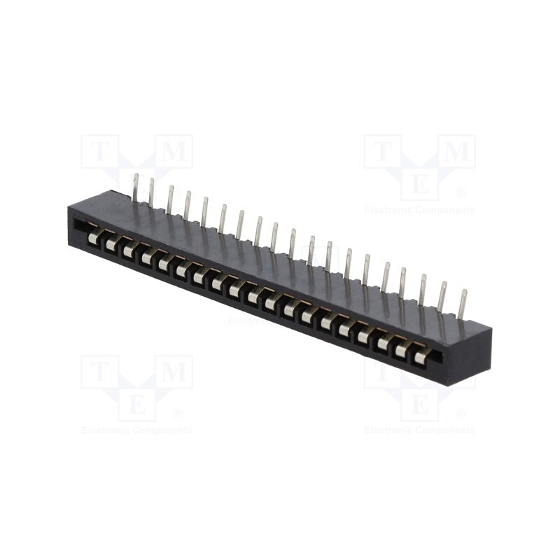 50 pcs : DS1020-19RT1D - Connector: FFC/FPC, angled 90°, PIN: 19, Non-ZIF, THT, tinned, 20mΩ