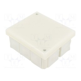 10 pcs : PK-104L WHITE - Enclosure: junction box, X: 80mm, Y: 95mm, Z: 40mm, wall mount, IP54