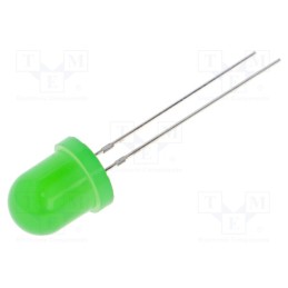 10 pcs : OSG8HS8134A - LED, 8mm, yellow green, blinking, 100÷150mcd, 60°, 3÷5V, 20mA, 1.8Hz