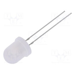 10 pcs : OSM5DS8132A - LED, 8mm, white warm, blinking, 1120÷1560mcd, 60°, 3÷5V, 20mA, 1.8Hz