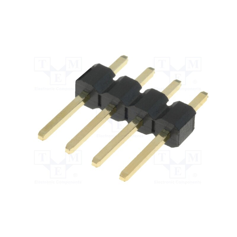 50 pcs : DS1021-1*4SF11-B - Pin header, pin strips, male, PIN: 4, straight, 2.54mm, THT, 1x4