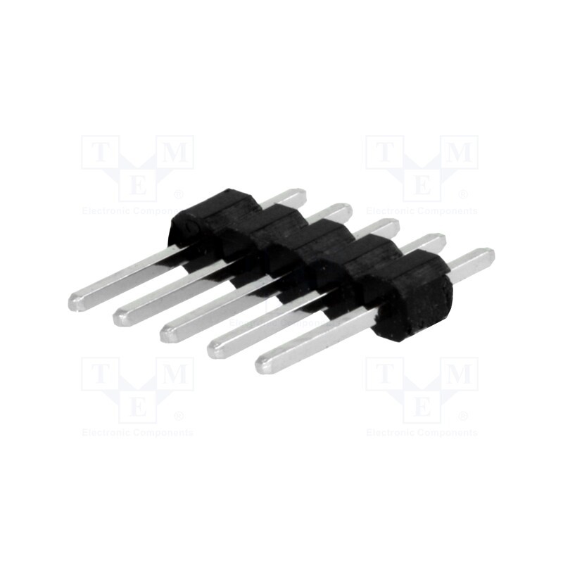 50 pcs : DS1021-1*5SF11-B - Pin header, pin strips, male, PIN: 5, straight, 2.54mm, THT, 1x5