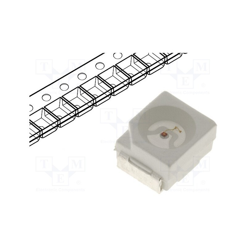 10 pcs : OSHR51B1S - LED, SMD, 3528,PLCC2, red, 220mcd, 3.5x2.8x1.9mm, 120°, 1.8÷2.4V