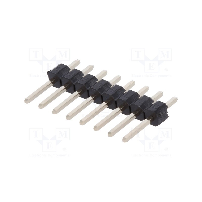 50 pcs : DS1021-1*8SF11-B - Pin header, pin strips, male, PIN: 8, straight, 2.54mm, THT, 1x8