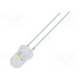 10 pcs : OSW5DS51A5A - LED, 5mm, white cold, 4200÷5800mcd, 100°, 3÷5V, 20mA, Lens: diffused