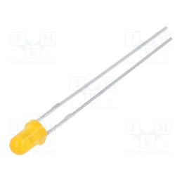 10 pcs : NTE3143 - LED, 3mm, orange, 35mcd, 40°, Front: convex, 2.05V, No.of term: 2