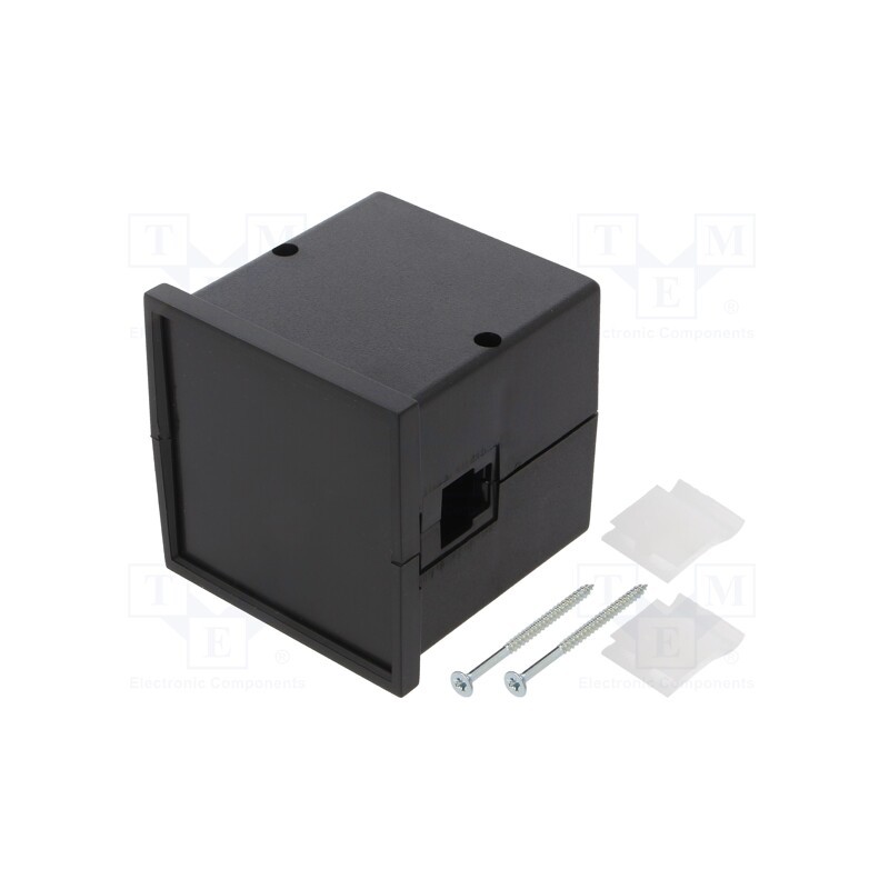 10 pcs : KM-63-PC/BK - Enclosure: panel, X: 72mm, Y: 72mm, Z: 73mm, ABS, black, screwed